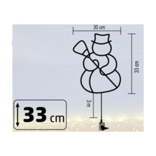 KID507WW HOME KID507WW LED-es hóember ablakdísz, 35db melegfehér LED, időzítő, adapteres tápellátás