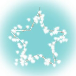 KID_115 Home KID 115 csillag ablakdísz, 115 db microLED, kapcsoló, fém váz