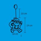 HOME KID 313 LED-es Mikulás ablkadísz, beltéri kivitel, 10 db fehér LED, 19cm, 4,5V