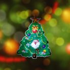 KID_314 Home KID 314 karácsonyfa ablakdísz, 10 db LED, öntapadó elemtartó, 16 x 20 cm