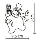 KID_324 Home KID 324 LED-es ablakdísz, hóember, beltéri kivitel, 1db színváltó LED