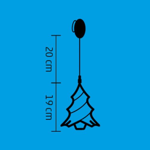 KID_412 Home KID 412 karácsonyfa ablakdísz, 8 db LED, öntapadós elemtartó