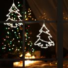 HOME KID 502 B/WW fenyőfa ablakdísz, 35 db melegfehér LED, 3 funkció, kapcsolható