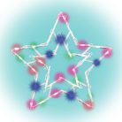 KID_503_B_M Home KID 503 B/M csillag ablakdísz, 35 db színes LED, 3 funkció, kapcsolható