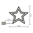 HOME KID 503 B/WW csillag ablakdísz, 35 db melegfehér LED, 3 funkció, kapcsolható