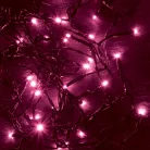 KII_100_P Home KII 100/P LED-es fényfüzér, 8 m / 100 db pink LED, állófényű, zöld vezeték, hálózati