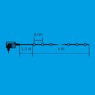 HOME KII 50/WW LED-es fényfüzér, 4 m / 50 db melegfehér LED, állófényű, zöld vezeték, hálózati adapter, beltéri kivitel