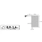 KIN126DWH HOME KIN126DWH DOT LED-es fényfüggöny, 0,9 m, 126 db hidegfehér DOT LED, állófényű, hálóz