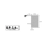 KIN126DWW HOME KIN126DWW DOT LED-es fényfüggöny, 0,9 m, 126 db melegfehér DOT LED, állófényű, hálóz