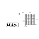 KIN210DWH HOME KIN210DWH DOT LED-es fényfüggöny, 210db hidegfehér DOT LED, 1,5m hosszú, állófényű, 