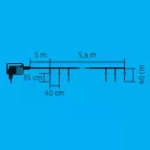 KJL_360 Home KJL 360 LED-es jégcsap fényfüzér, 5,32x0,36 m / 360 db hidegfehér LED, 15 db jégcsap, 
