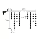 KKF_908_WH Home KKF 908/WH LED-es fényfüggöny, 30 m / 900 db hidegfehér LED, 8 fényprogram, fehér v