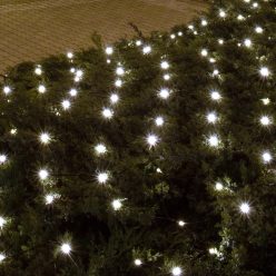   HOME KLN 160C/WH LED-es háló, 2x1,5 m / 160 db hidegfehér LED, zöld vezeték, állófényű, hálózati adapter, kül- és beltéri kivitel