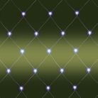 HOME KLN 160C/WH LED-es háló, 2x1,5 m / 160 db hidegfehér LED, zöld vezeték, állófényű, hálózati adapter, kül- és beltéri kivitel
