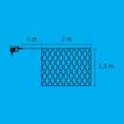 KLN_160C_WH Home KLN 160C/WH LED-es háló, 2x1,5 m / 160 db hidegfehér LED, zöld vezeték, állófényű,
