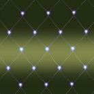 HOME KLN 400C/WH LED-es háló, 6x4 m / 400 db hidegfehér LED, zöld vezeték, állófényű, hálózati adapter, kül- és beltéri kivitel