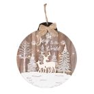 HOME KLW 32 ablakdísz, ajtódísz, fa, 6 db LED, lézervágott, kapcsolható