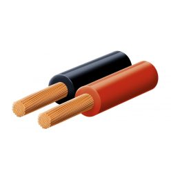 KL_0_75 SAL KL 0,75 hangszóróvezeték, piros-fekete, 2 x 0,75 mm2, 0,1 mm elemi szál, 100 m/ tekercs