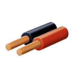 KL_1 SAL KL 1 hangszóróvezeték, piros-fekete, 2 x 1 mm2, 0,1 mm elemi szál, 100 m/ tekercs