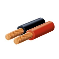 KL_1_5 SAL KL 1,5 hangszóróvezeték, piros-fekete, 2 x 1,5 mm2, 0,1 mm elemi szál, 100 m/ tekercs