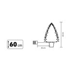 KMF60BLED Home KMF60BLED elemes műfenyő tobozokkal, LED-ekkel, 60cm magas, 30db melegfehér LED, 8 p