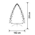HOME KMF 4/210 műfenyő, 210 cm magasság, 142 cm átmérő