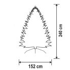 HOME KMF 4/240 műfenyő, 240 cm magasság, 152 cm átmérő