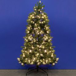 KMF_6_240 Home KMF 6/240 műfenyő beépített világítással, 650 db LED, 240 cm magasság, 134 cm átmérő