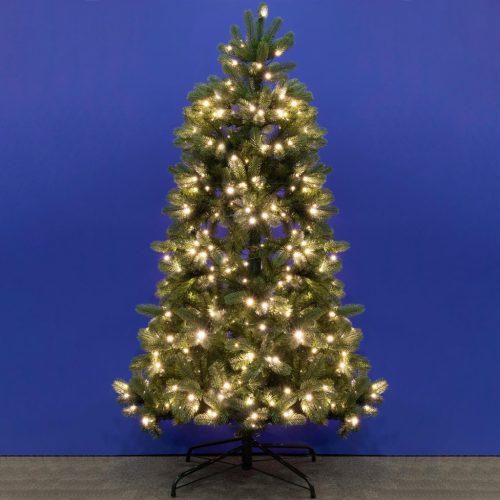 KMF_6_240 Home KMF 6/240 műfenyő beépített világítással, 650 db LED, 240 cm magasság, 134 cm átmérő