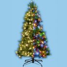 KMF_6_240 Home KMF 6/240 műfenyő beépített világítással, 650 db LED, 240 cm magasság, 134 cm átmérő