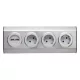 KNV_03_USB Home KNV 03/USB szerelhető konyhai hálózati elosztó USB aljzatokkal, 3 védőérintkezős és