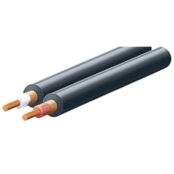 KN_6 SAL KN 6 árnyékolt vezeték, 2 ér, 0,08 mm2, fekete, 100 m/ tekercs