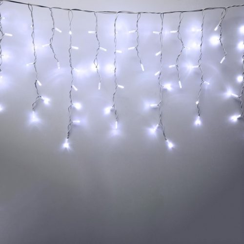 KSFW200WH HOME KSFW200WH sorolható fényfüggöny, 4 méter, 200db hidegfehér LED, fehér vezeték, kül- 