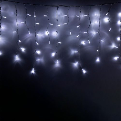 KSFW200WH HOME KSFW200WH sorolható fényfüggöny, 4 méter, 200db hidegfehér LED, fehér vezeték, kül- 