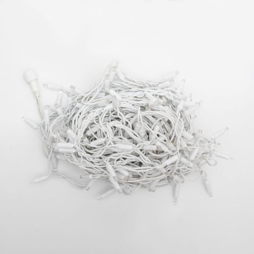 KSFW200WW HOME KSFW200WW sorolható fényfüggöny, 4 méter, 200db melegfehér LED, fehér vezeték, kül- 