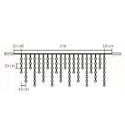 KSF_100_WH Home KSF 100/WH LED-es sorolható fényfüggöny, kül- és beltéri kivitel, 100 db hidegfehér