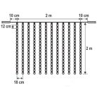 KSF_204_WH Home KSF 204/WH LED-es fényfüggöny, 2x2 m / 204 db hidegfehér LED, állófényű, fekete vez