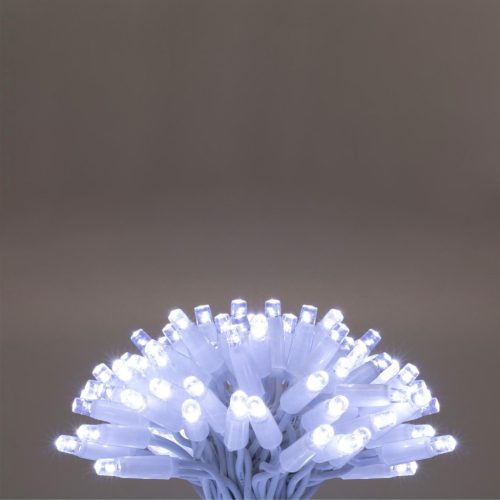 KSIW100WH HOME KSIW100WH sorolható fényfüzér, 10 méter , 100db hidegfehér LED, fehér vezeték, kül- 
