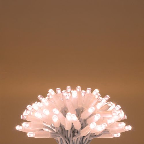 KSIW100WW HOME KSIW100WW sorolható fényfüzér, 10 méter , 100db melegfehér LED, fehér vezeték, kül- 