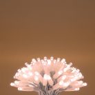 KSIW200WW HOME KSIW200WW sorolható fényfüzér, 20 méter , 200db melegfehér LED, fehér vezeték, kül- 