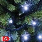 KSI_100_WH Home KSI 100/WH LED-es fényfüzér, 10 m / 100 db hidegfehér LED, állófényű, fekete vezeté