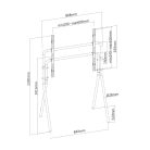 HOME LCDH STAND LCD/LED TV álló tartó, 49” - 70” képernyőméretig, max. 40 kg teherbírás, gumitalpak, acél alapanyag, fali rögzítő elemek