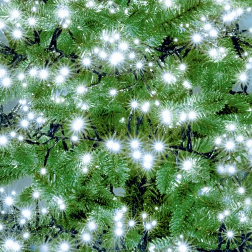 LC_768_WH Home LC 768/WH LED-es cluster fényfüzér 7,5 m / 768 db hidegfehér LED, fekete vezeték, 8 