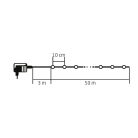 LED508DWW Home LED508DWW DOT LED-es fényfüzér, kül- és beltéri kivitel, 500 db melegfehér LED, 8 vi