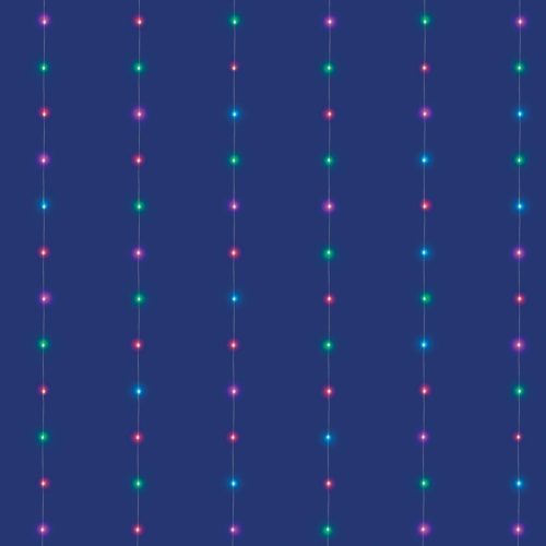 LEDS120CV-2 iSparkle LEDS120CV-2 micro LED-es fényfüggöny, 2x2 m / 120 db RGB LED, applikációval ve