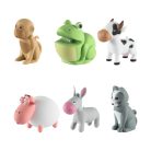 LED_ANIMALS Home Kids LED ANIMALS állatfigurás kulcstartó, műanyag, hang- és fényhatás, 12 db