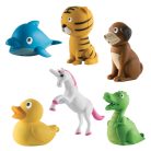 LED_ZOO Home Kids LED ZOO állatfigurás kulcstartó, műanyag, hang- és fényhatás, 12 db