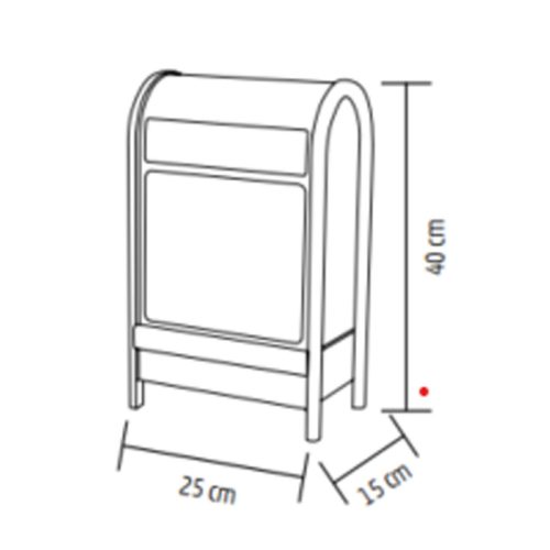 LFS400 Home LFS400 zenélő, havazó postaláda, 4db hidegfehér SMD LED, műanyag, 8 karácsonyi dal, ele