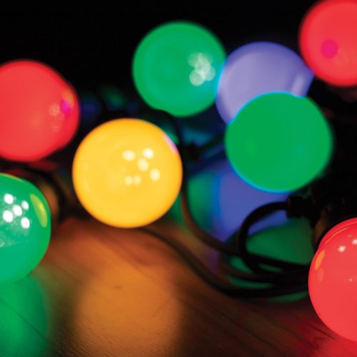 LPL_30_M Home LPL 30M fényfüzér, 30 db LED gömb, színes, IP44, kültéri, beltéri