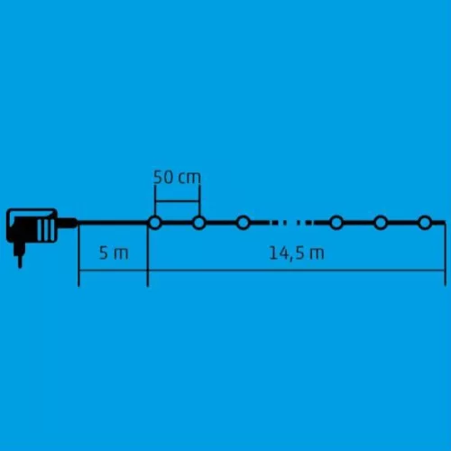 LPL_30_M Home LPL 30/M fényfüzér, 30 db LED gömb, színes, IP44, kültéri, beltéri